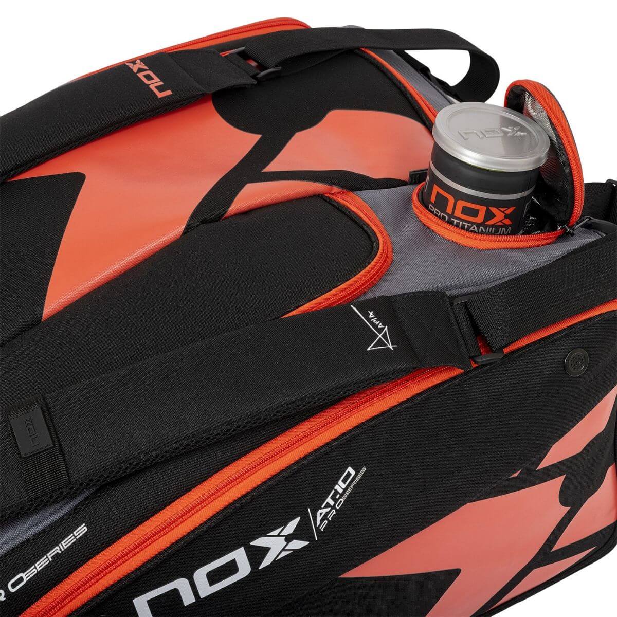 Bolso Paletero Nox AT10 Competition XL Compacto Negro Rojo - Sur Sports