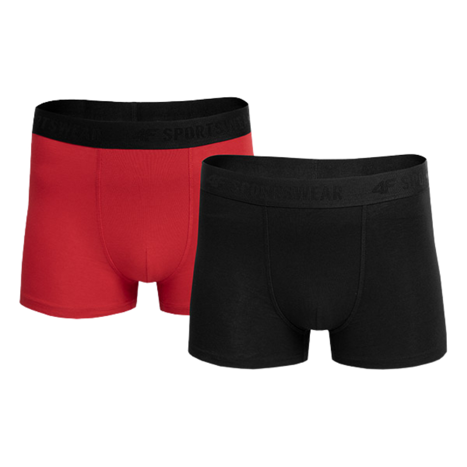 Boxer 4F Negro, Rojo X2