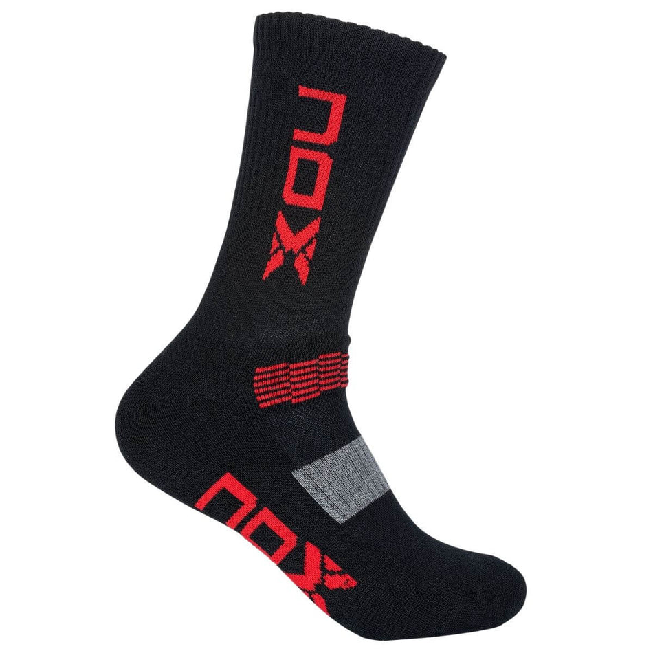 Calcetín Nox Negro Logo Vertical Rojo 39-45 - Sur Sports