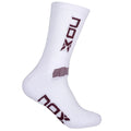 Calcetin Nox Blanco Logo Vertical Granate Talla 3945