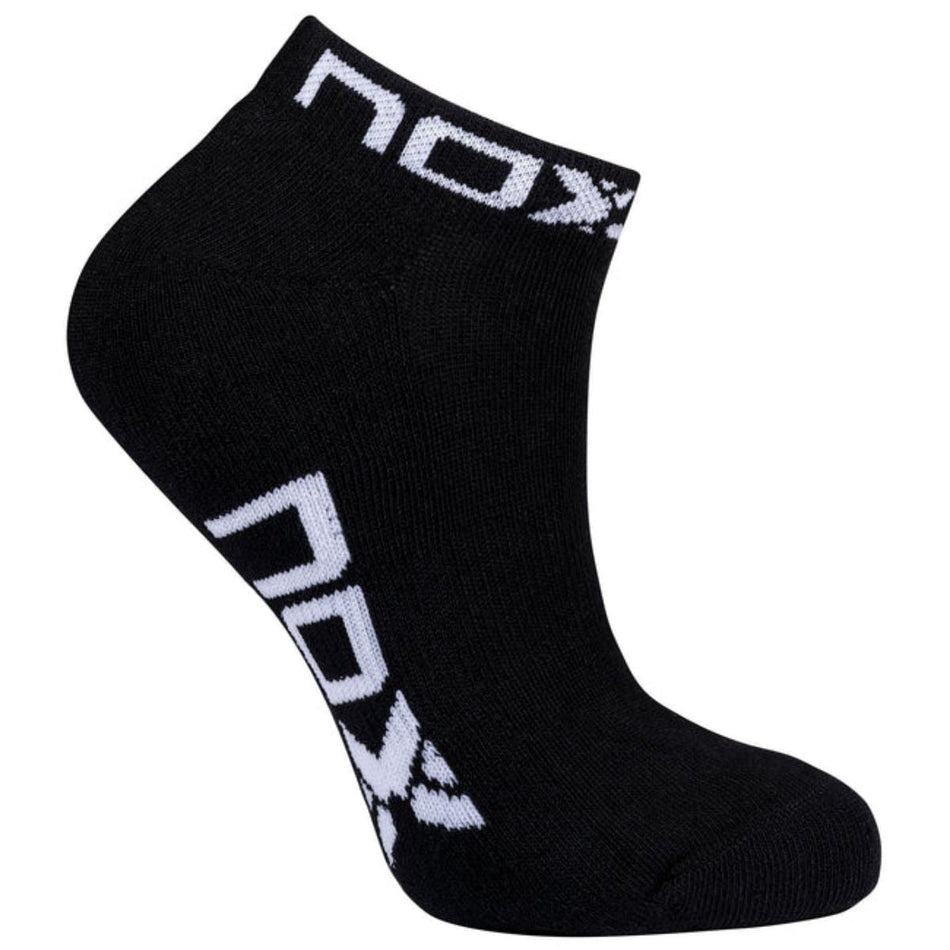 Calcetín Nox Tobillero Negro Logo Blanco - Sur Sports