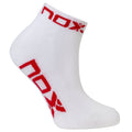Calcetín Nox Tobillero Blanco Logo Rojo