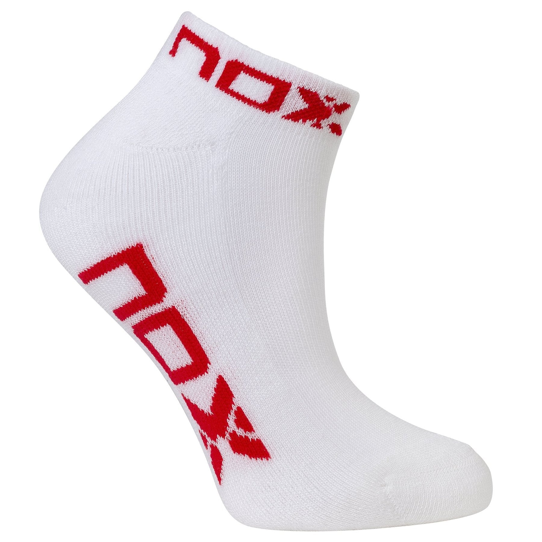 Calcetín Nox Tobillero Blanco Logo Rojo - Sur Sports