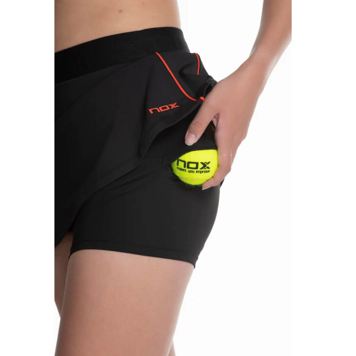 Falda Nox Team Negra Logo Rojo - Sur Sports