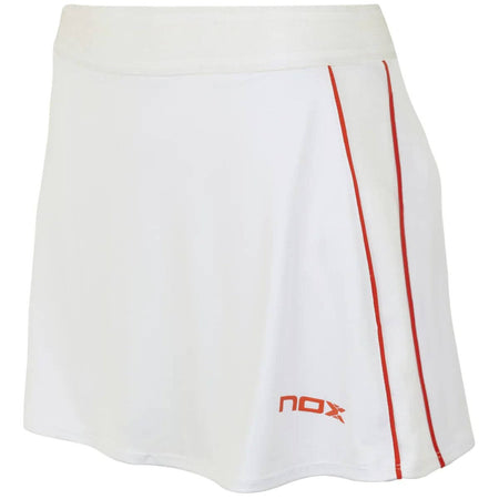 Falda Nox Team Blanca Logo Rojo - Sur Sports