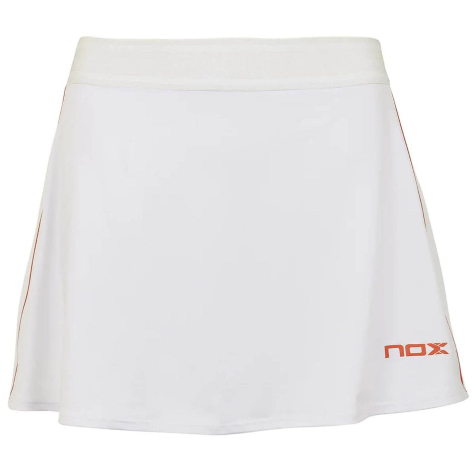 Falda Nox Team Blanca Logo Rojo - Sur Sports