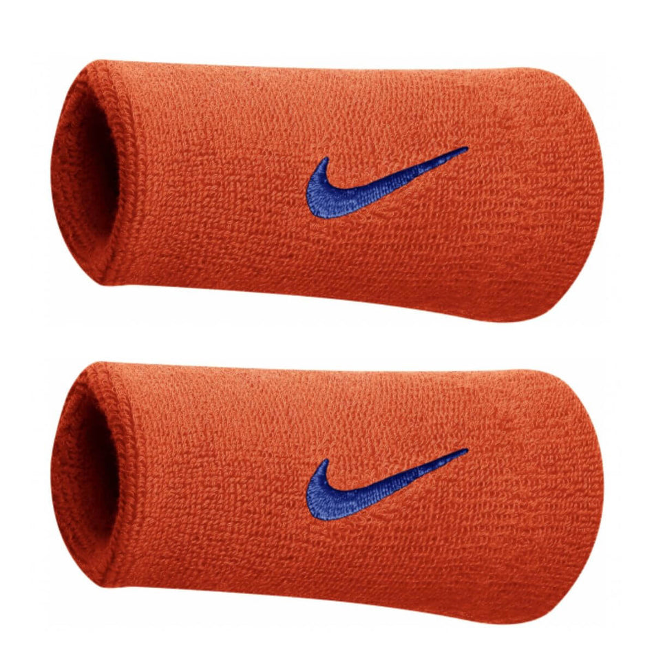 Muñequera Nike Premier Naranja Logo Negro X2