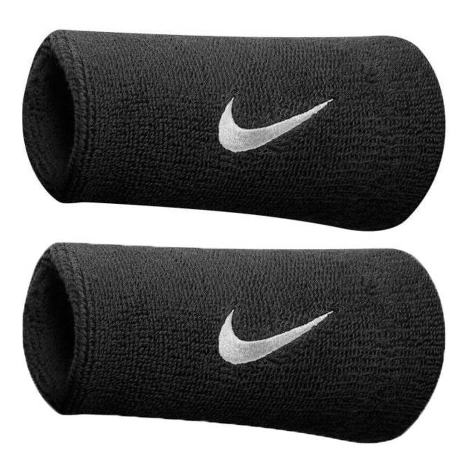 Muñequera Nike Premier Negra Logo Blanco X2 - Sur Sports