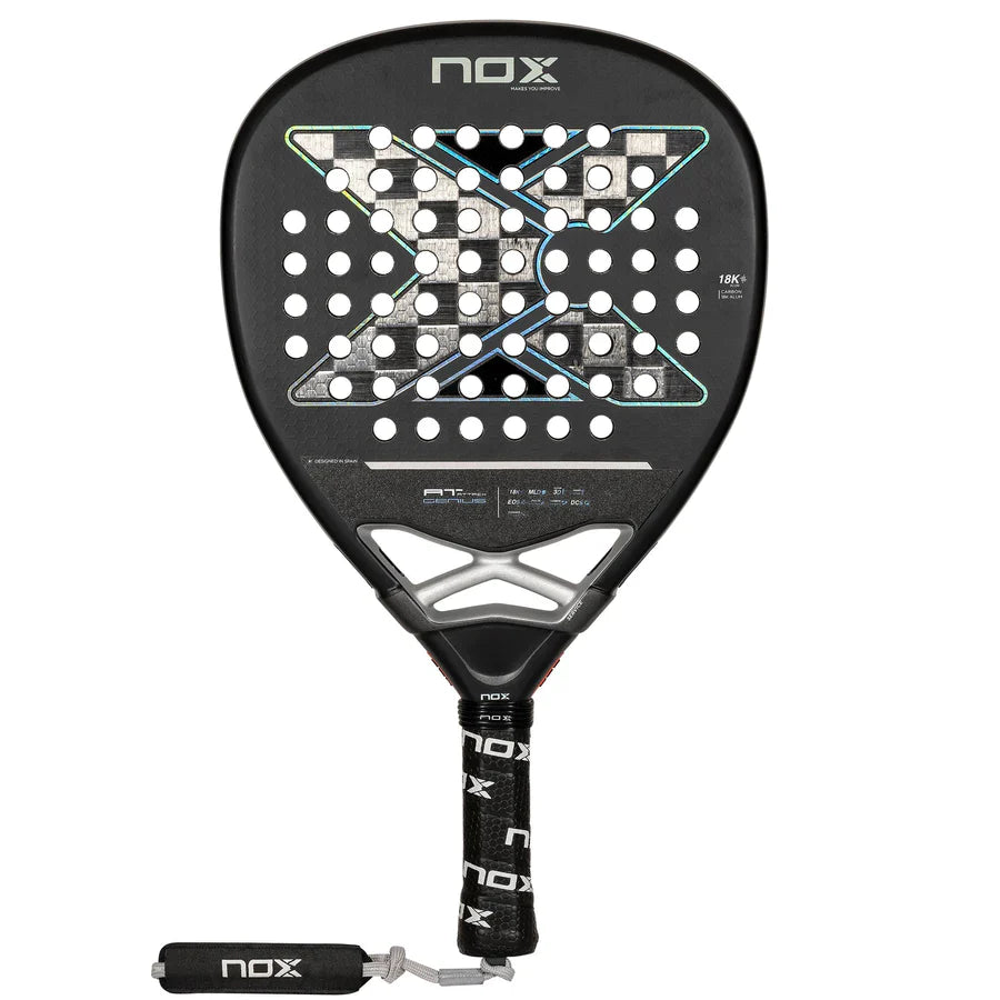 Pala Padel Nox AT10 Genius Attack By Agustin Tapia (360-375gr) 2024+Tarro de pelotas+Overgrip+Protector+Funda