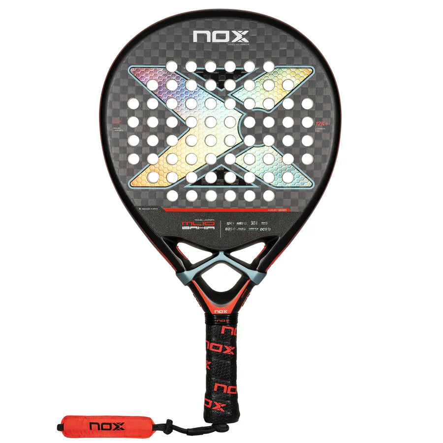 Pala Padel Nox ML10 Bahia 12K Luxury Series (360-375gr) 2024+Tarro de pelotas +Overgrip +Protector +Funda