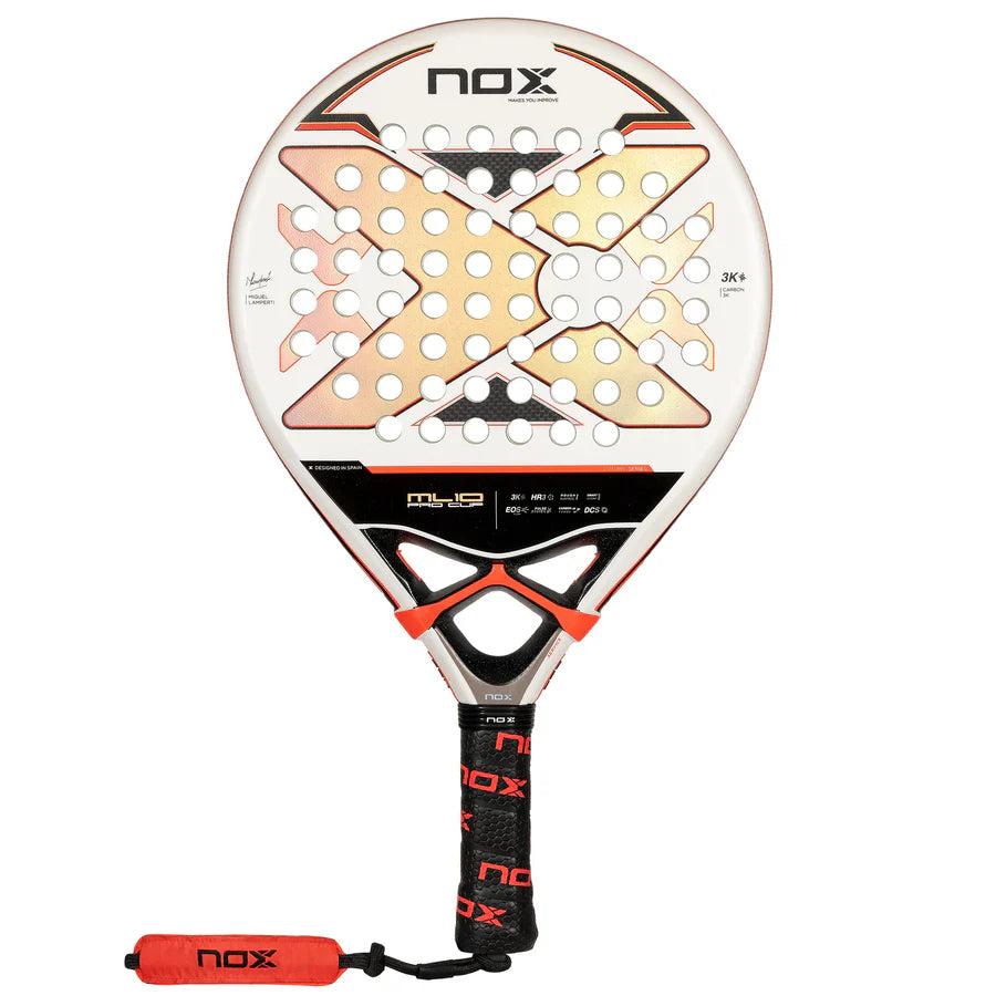 Pala Padel Nox ML10 Pro Cup 3k Luxury By Miguel Lamperti (360-375gr) 2024+Tarro de Pelotas+Overgrip+Funda