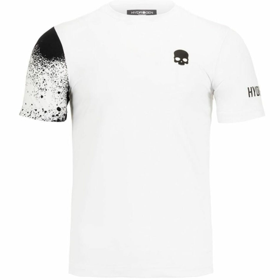 Polera Hydrogen Técnica Bicolor Spray Blanca Hombre