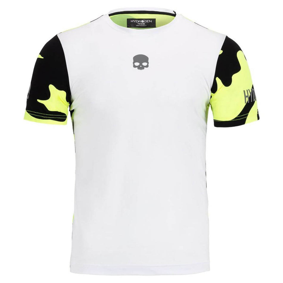 Polera Hydrogen Camuflaje Técnico Blanca Amarillo Fluor Hombre