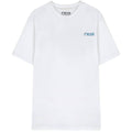 Polera Nox Blanca Logo Celeste