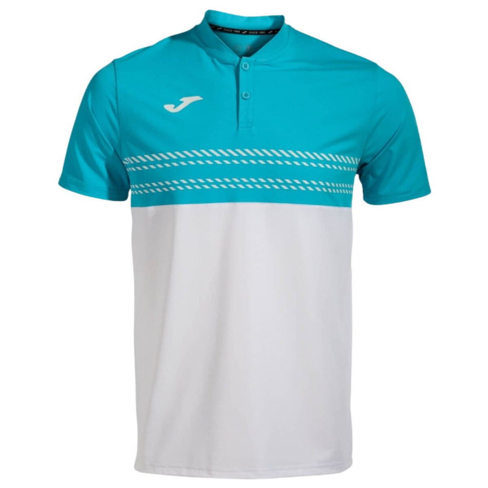 Polera Joma Smash Manga Corta Blanco Turquesa