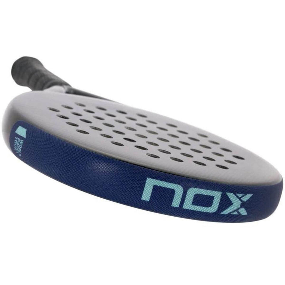 Protector Pala Nox Azul Marino Logo Horizontal Celeste