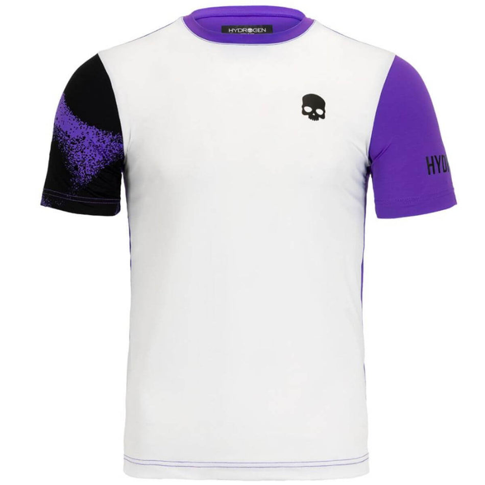Polera Hydrogen Técnica Bicolor Spray Morada Hombre