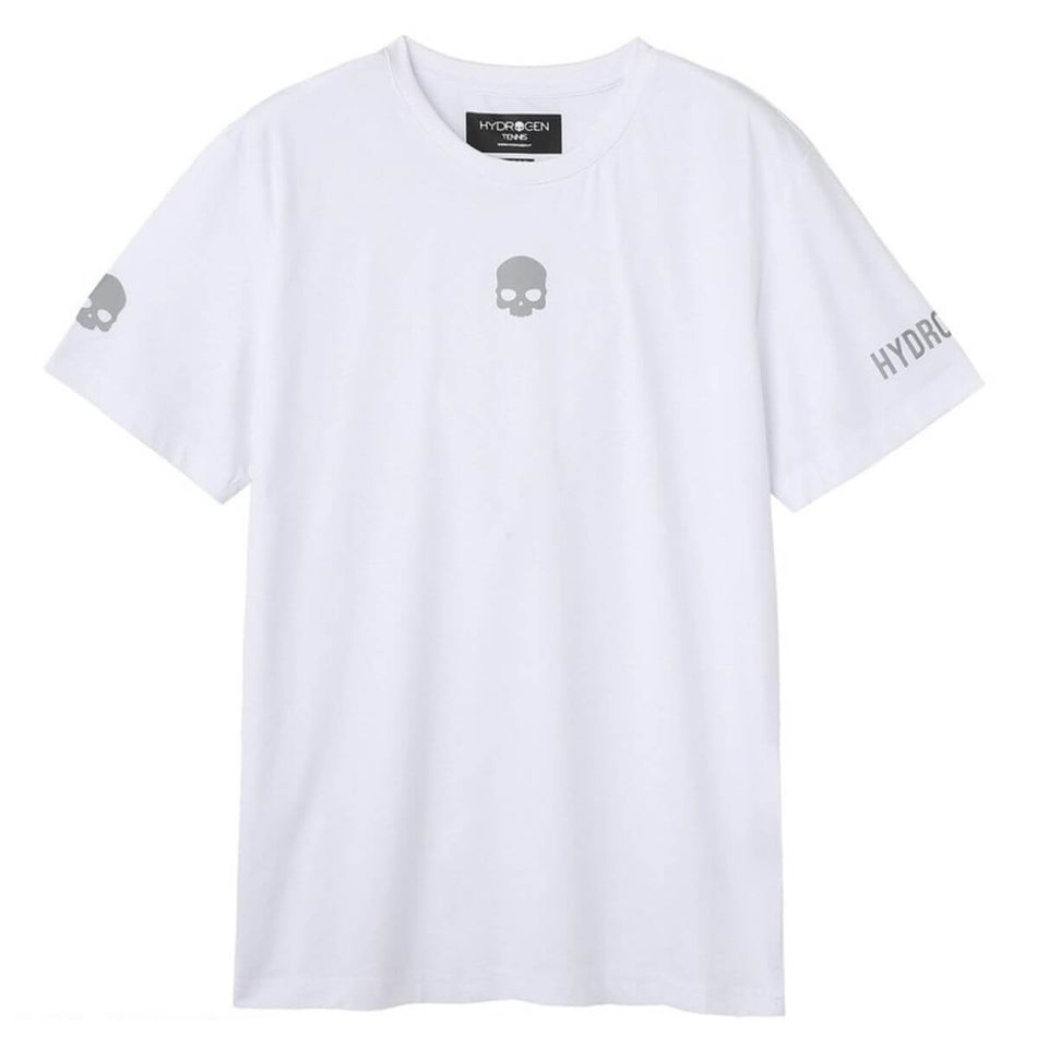 Polera Hydrogen Básica Técnica Blanca Logo Centro Hombre