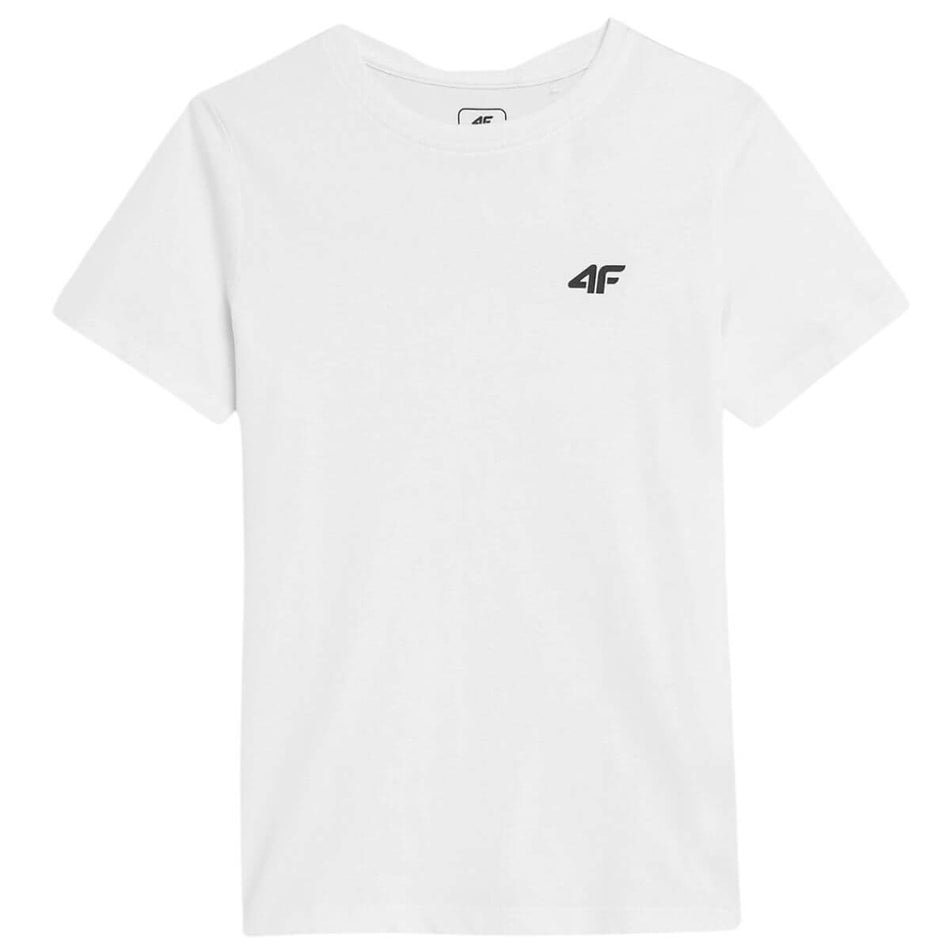 Polera 4F Niño Blanca Lisa
