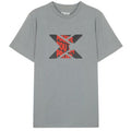 Polera Nox Basic Gris Logo Rojo