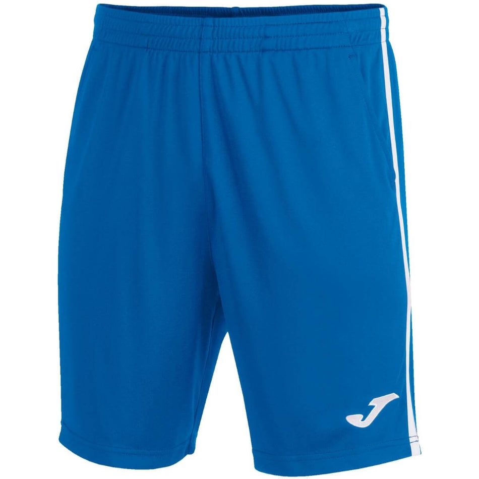 Short Joma Open III Azul Royal Franjas Blancas
