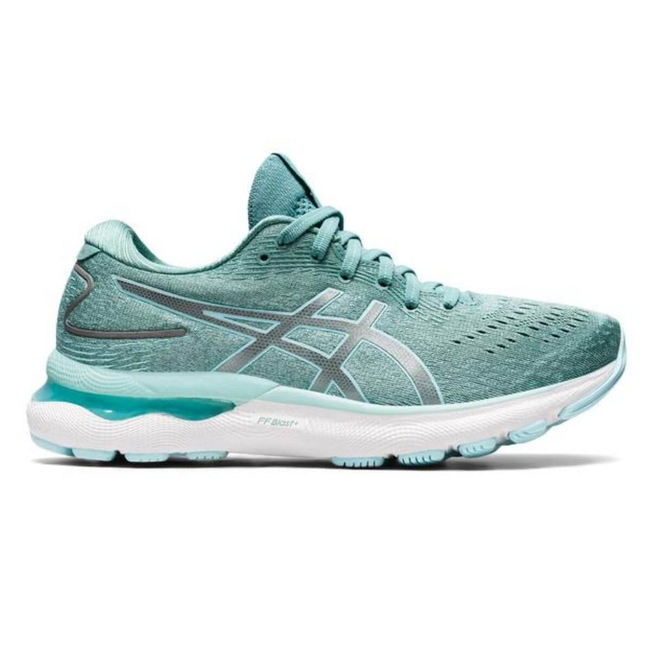 Zapatilla Asics Mujer Gel Nimbus 24 Celeste Gris