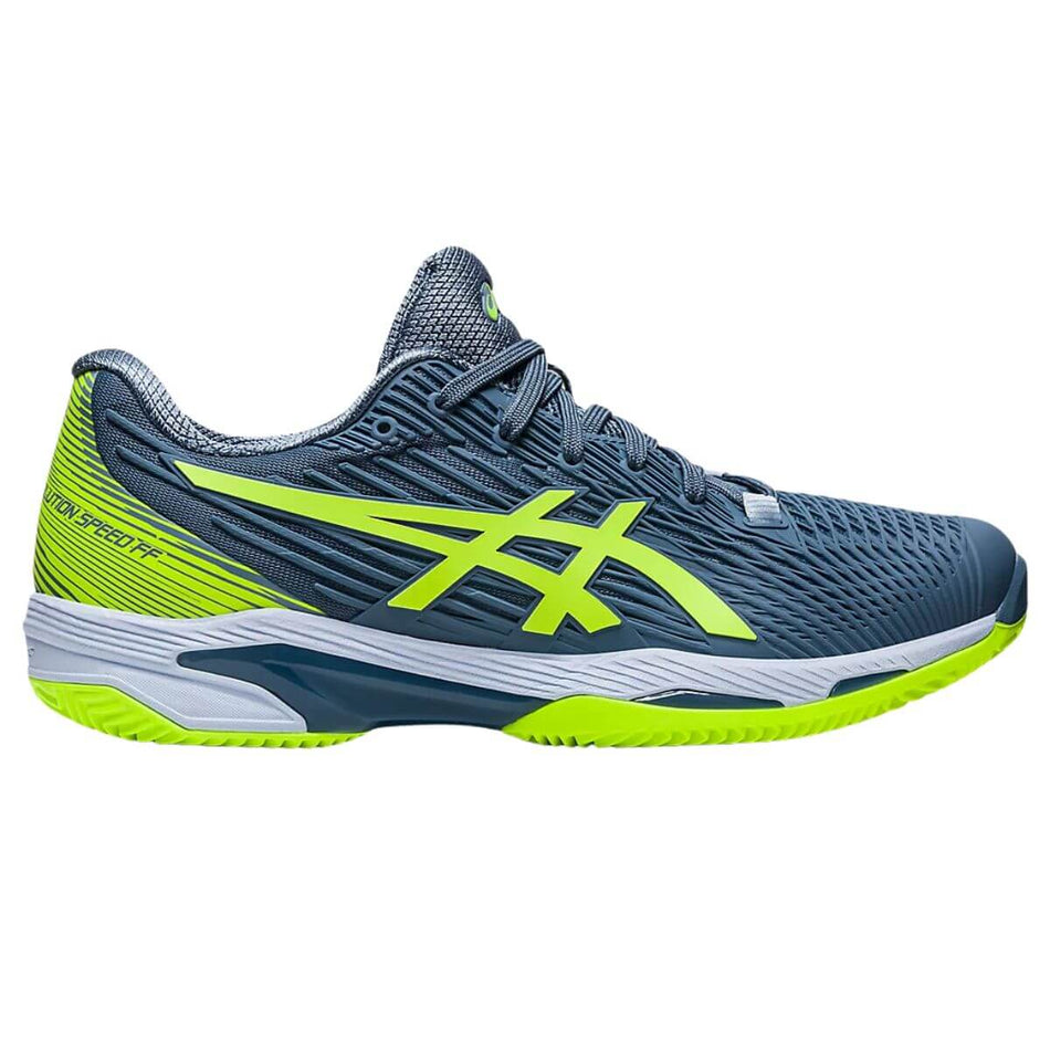 Zapatilla Asics Solution Speed FF 2 Steel Blue Hazard Green