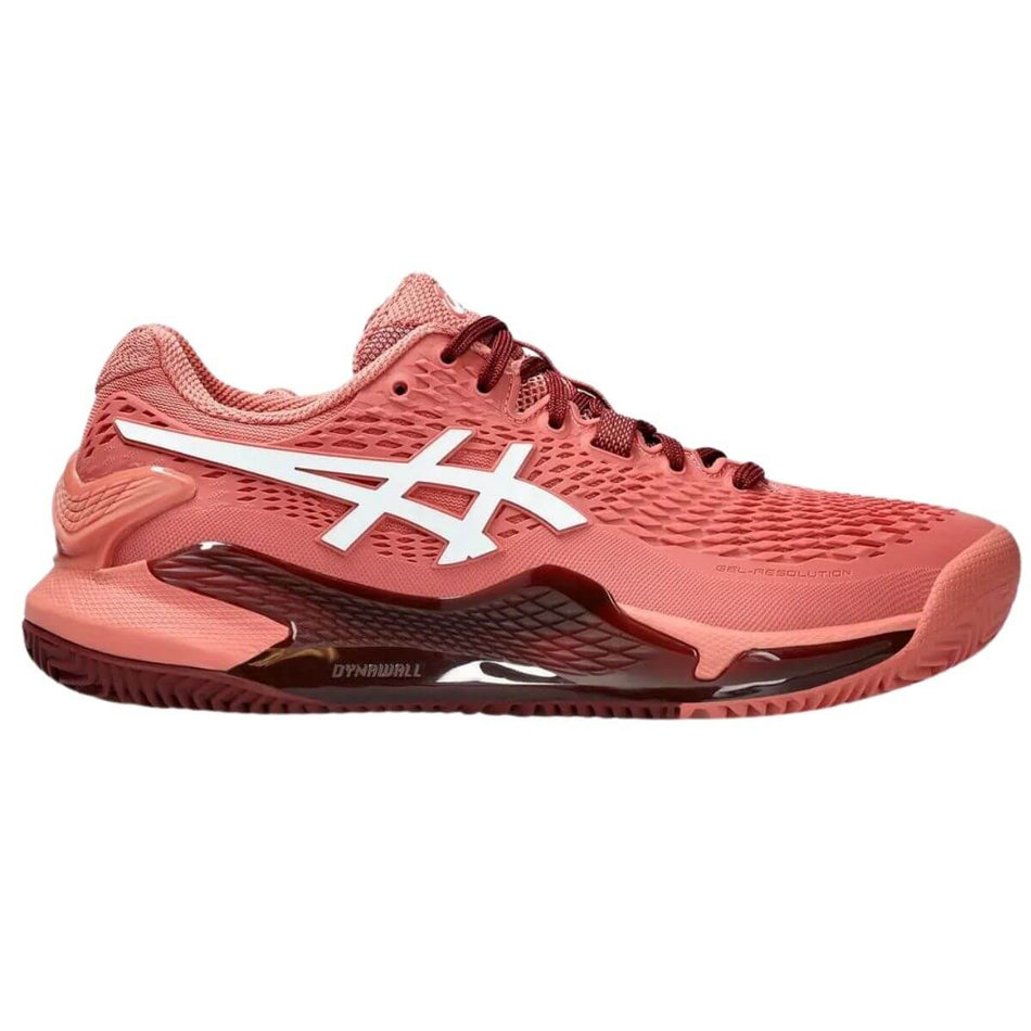Zapatilla Asics Mujer Gel Resolution 9 Clay Light Garnet White