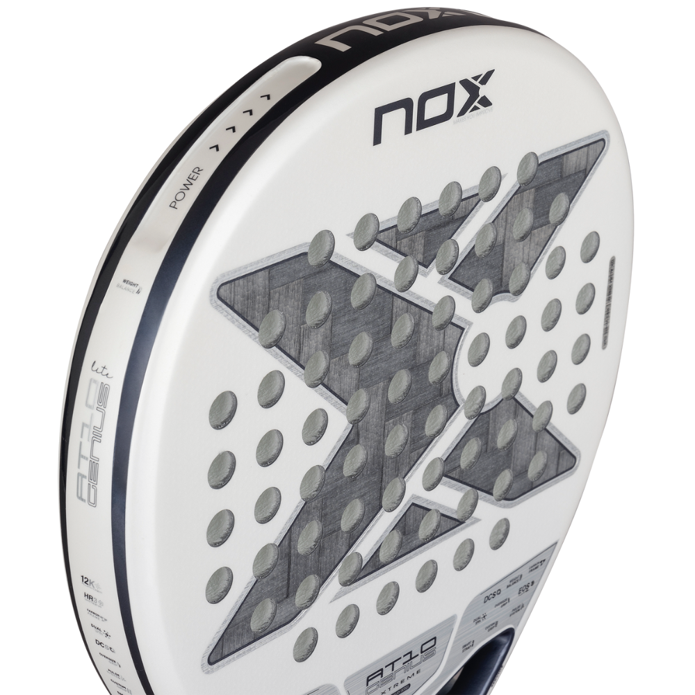 Pala de Padel Nox AT10 Genius 12K Alum XTREM Lite 2026 + Tarro de pelotas +Overgrip + Protector