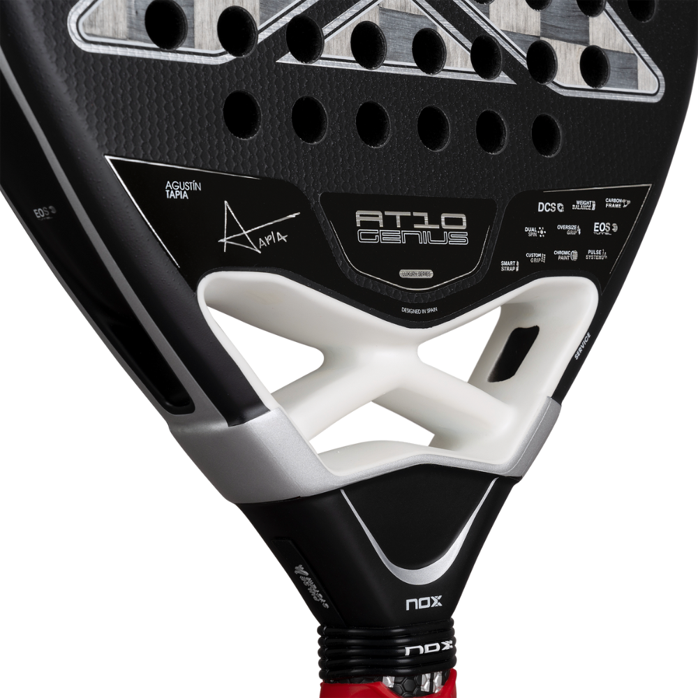 Pala de Padel Nox AT10 Genius Attack 18K Alum 2026 + Tarro de pelotas +Overgrip + Protector