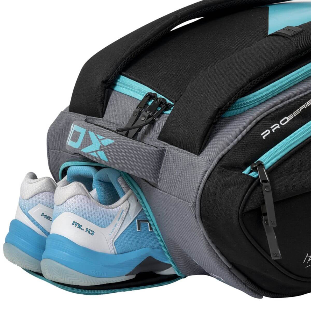 Bolso Paletero Nox ML10 Competition XL Compacto Negro Celeste - Sur SportsBolsos y Mochilas