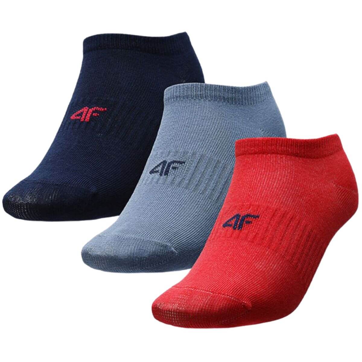 Calcetin 4F Junior Azul, Gris, Roja X3 - Sur SportsAccesorios