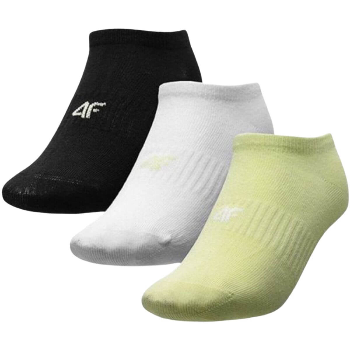 Calcetin 4F Junior Blanco, Negro, Amarillo X3 - Sur SportsAccesorios