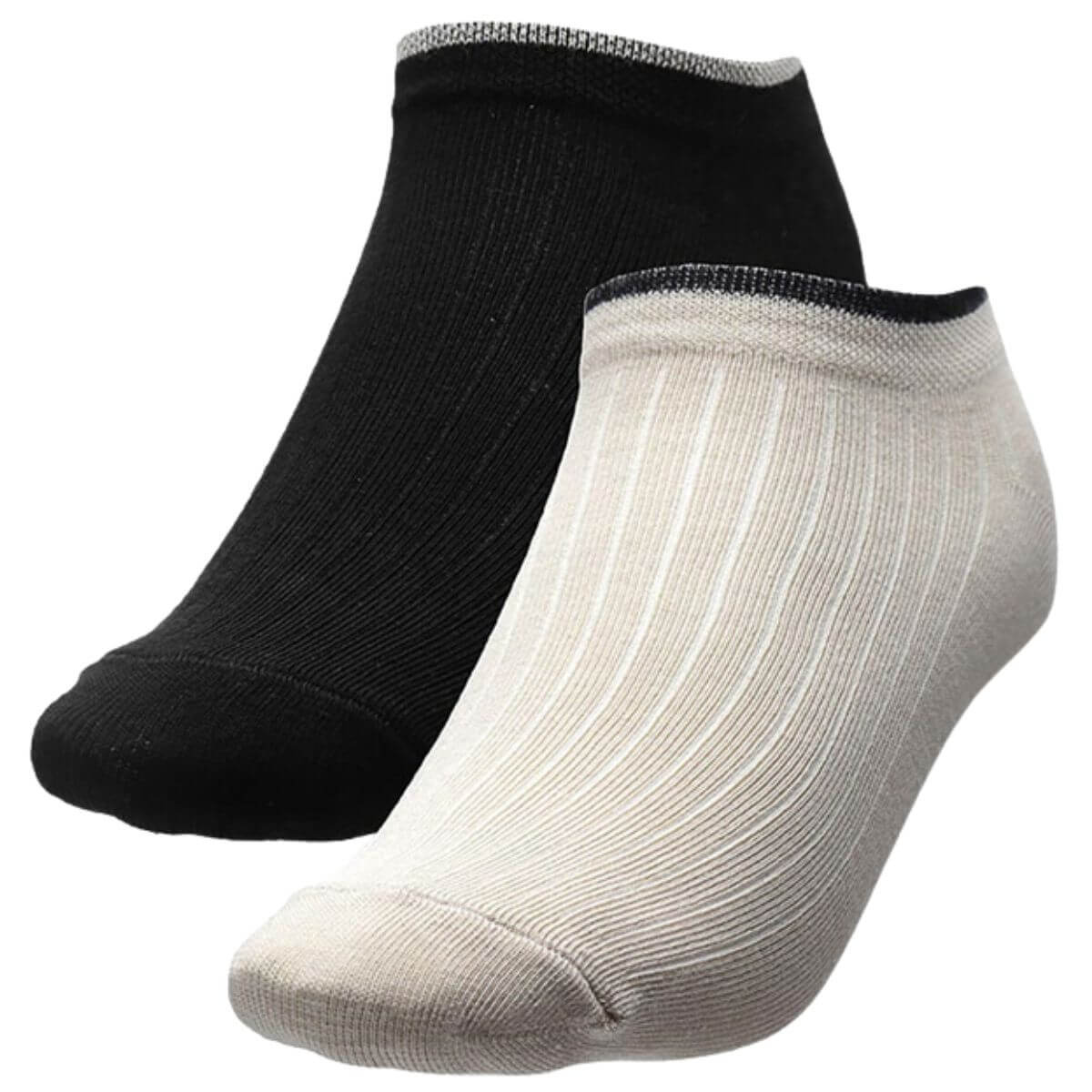 Calcetin 4F Negra Beige X2 - Sur SportsAccesorios