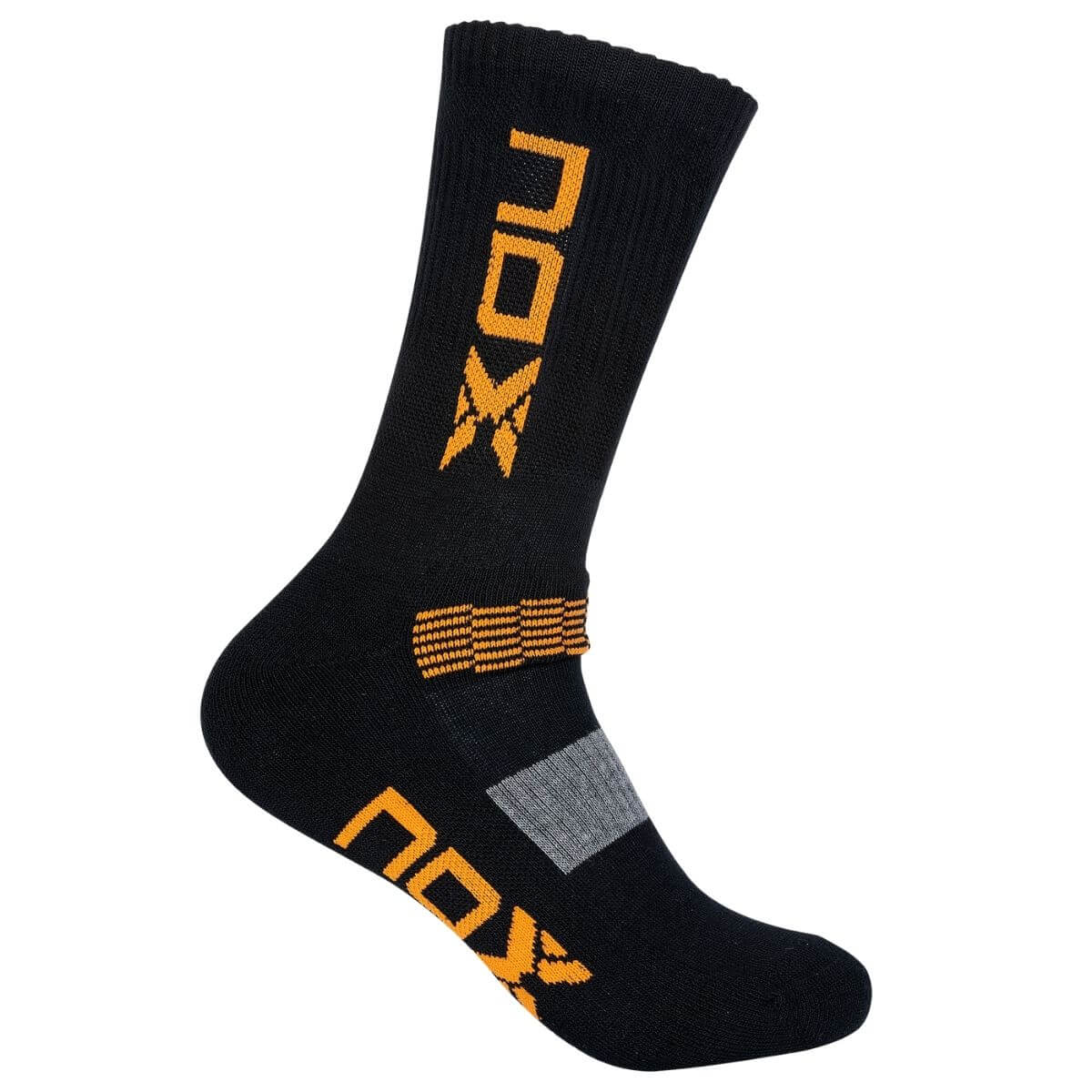 Calcetín Nox Negro Logo Vertical Naranjo 39 - 45 - Sur SportsAccesorios