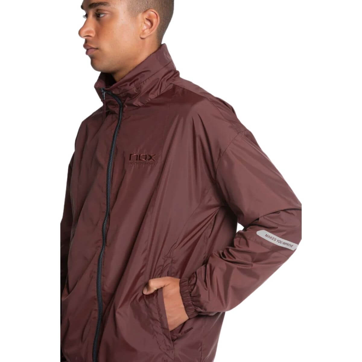 Cortavientos Nox Pro Rojo Café - Sur SportsVestuario