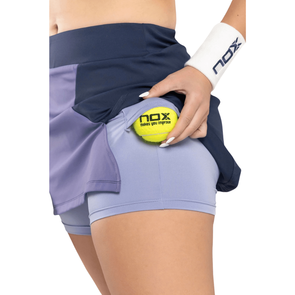 Falda Nox Pro Blue/Lavender - Sur SportsVestuario