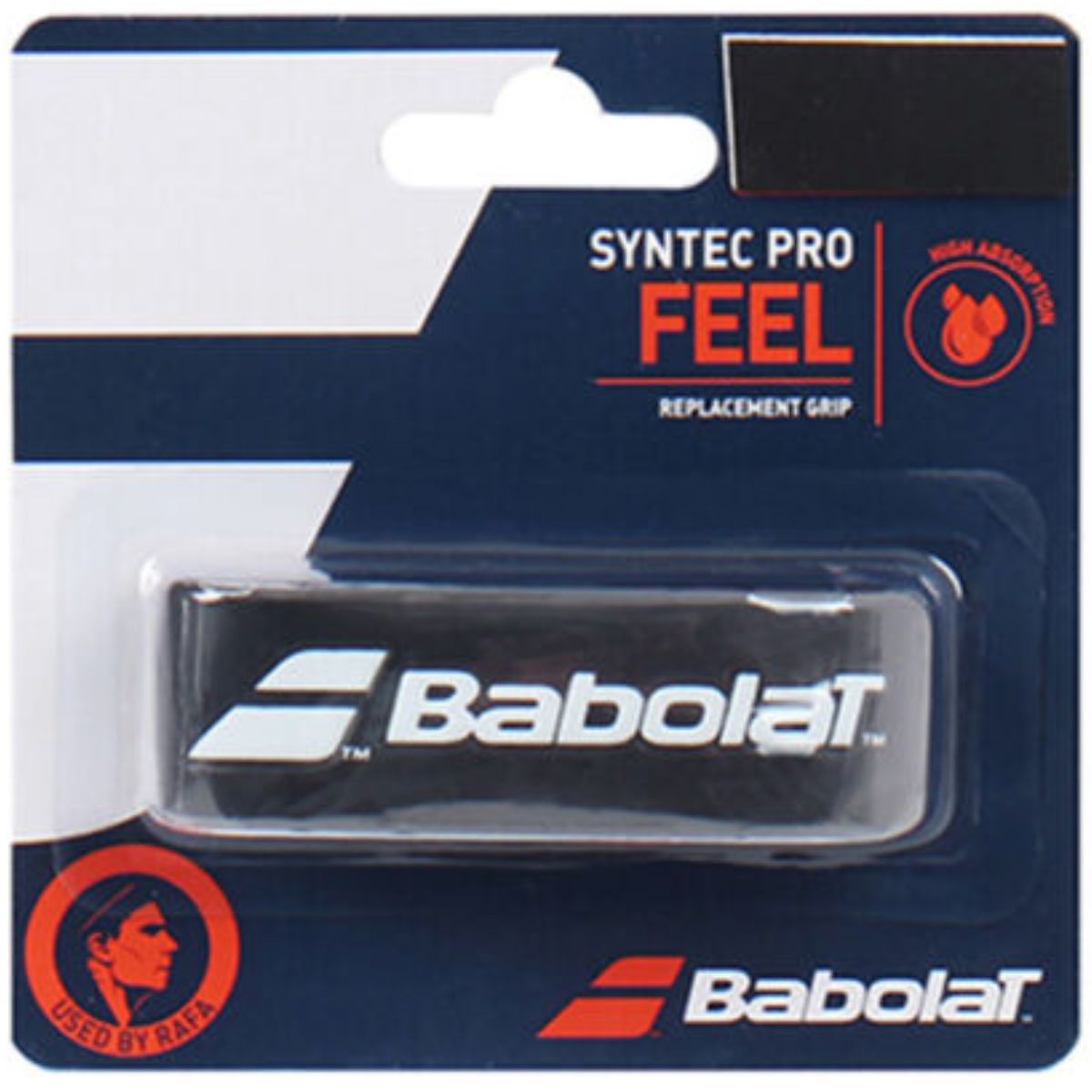 Grip Babolat Syntec Pro Feel Negro Blanco X1 - Sur SportsAccesorios