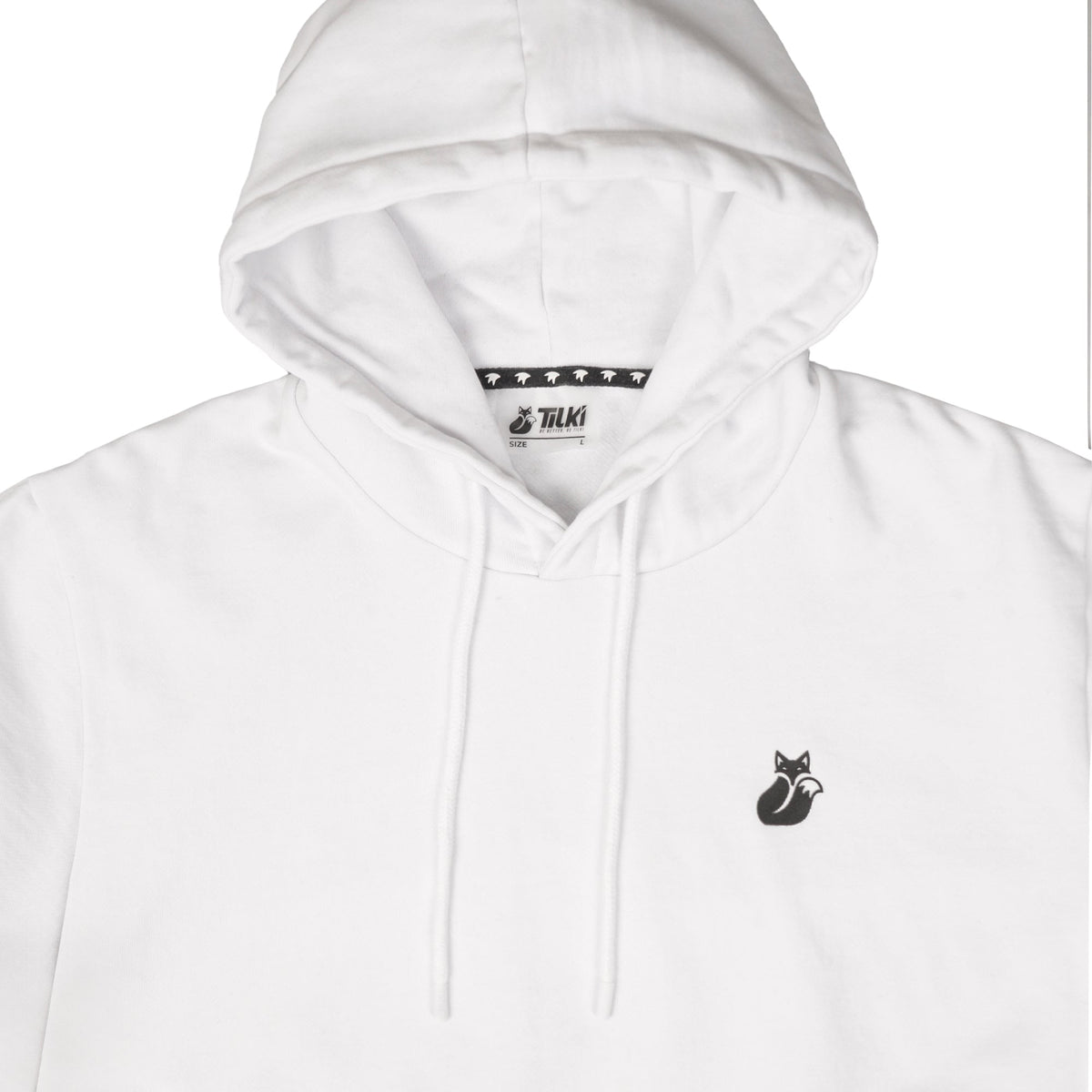 Hoodie Agir Tilki Lehinde - Blanco/Negro