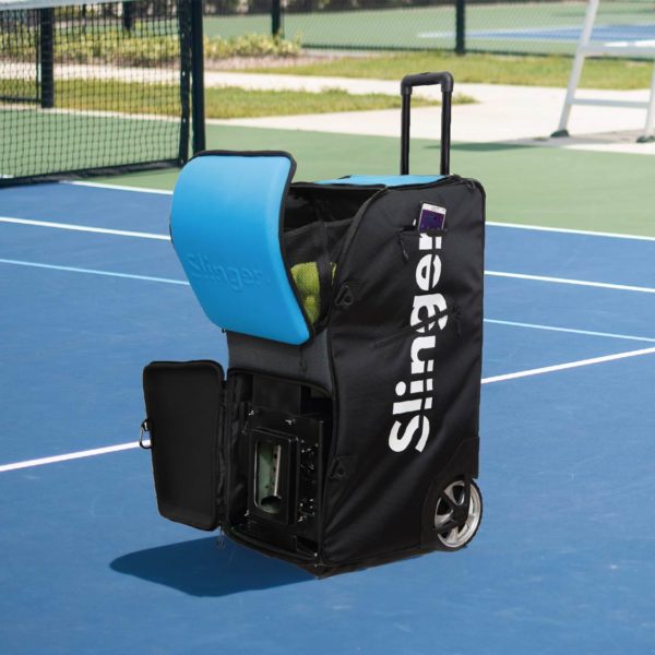 Maquina Lanza Pelotas Slinger Negro Celeste - Sur SportsAccesorios