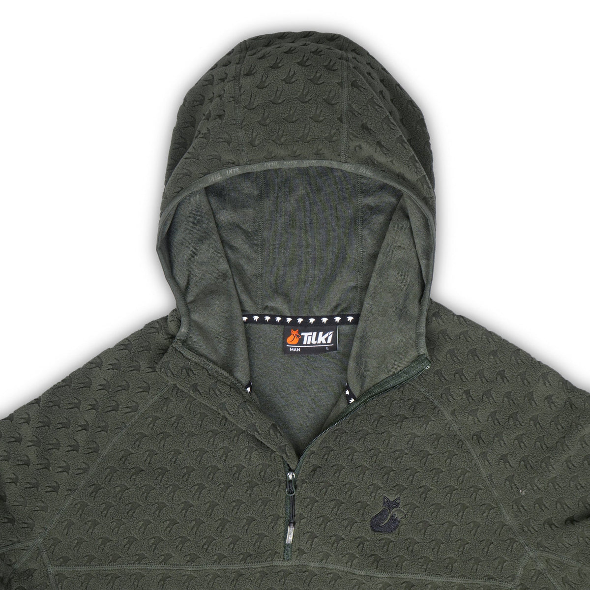 Micropolar con Gorro Tilki Temel - Verde Oliva