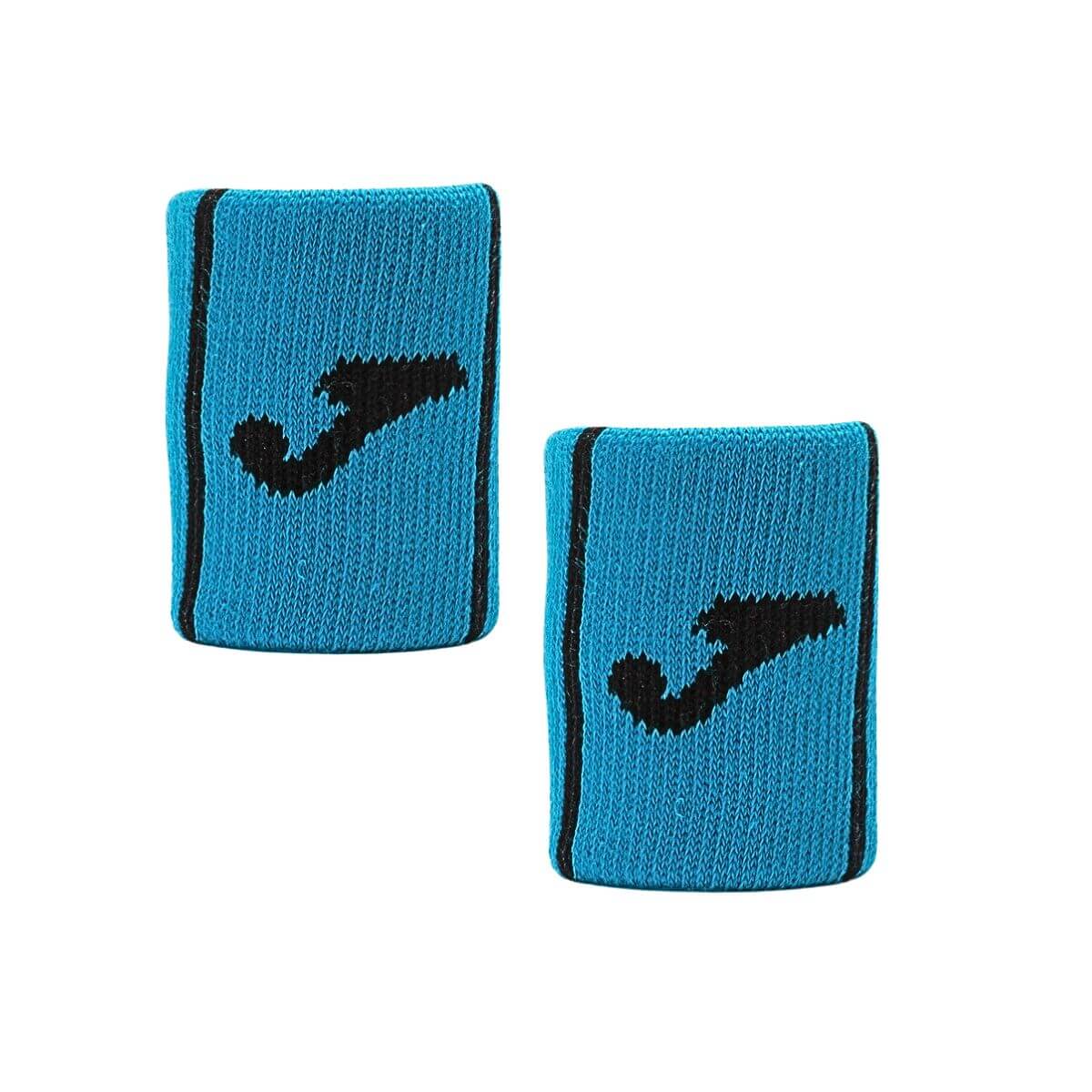 Muñequera Joma Game Corta Azul Franjas Negras X2 - Sur SportsAccesorios