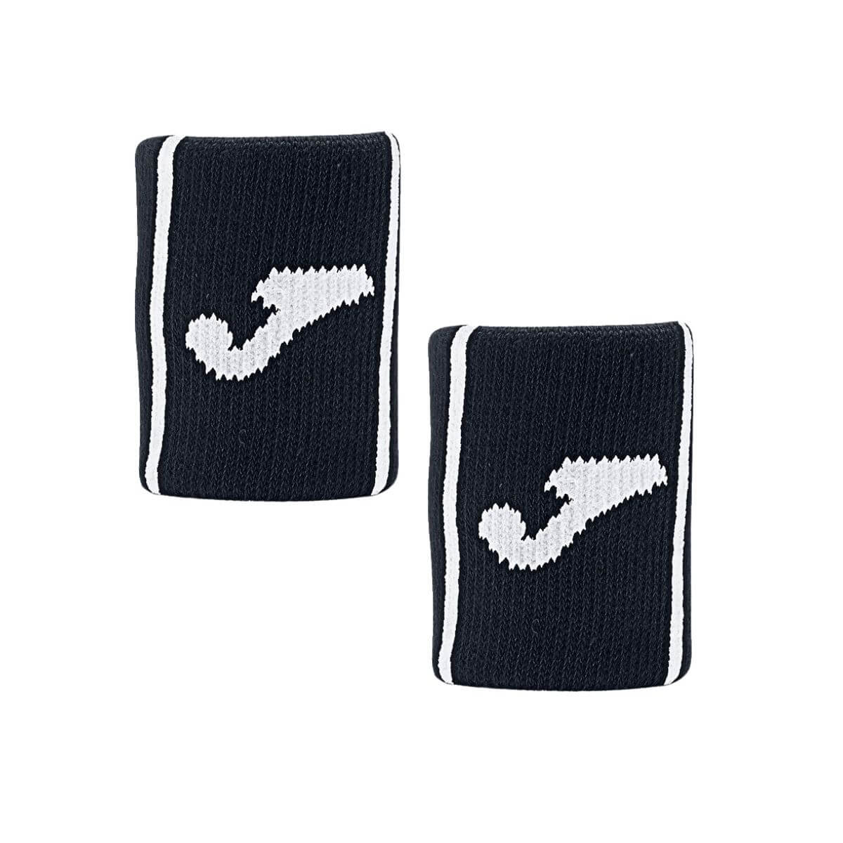 Muñequera Joma Game Corta Negra Franjas Blancas X2 - Sur SportsAccesorios
