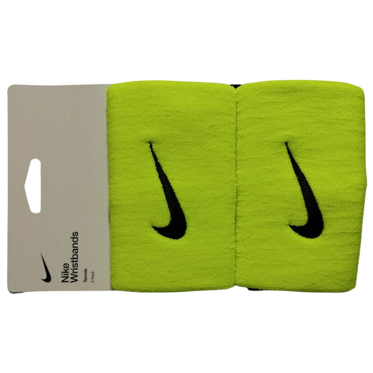 Muñequera Nike Premier Verde Fluor Logo Negro X2 - Sur SportsAccesorios