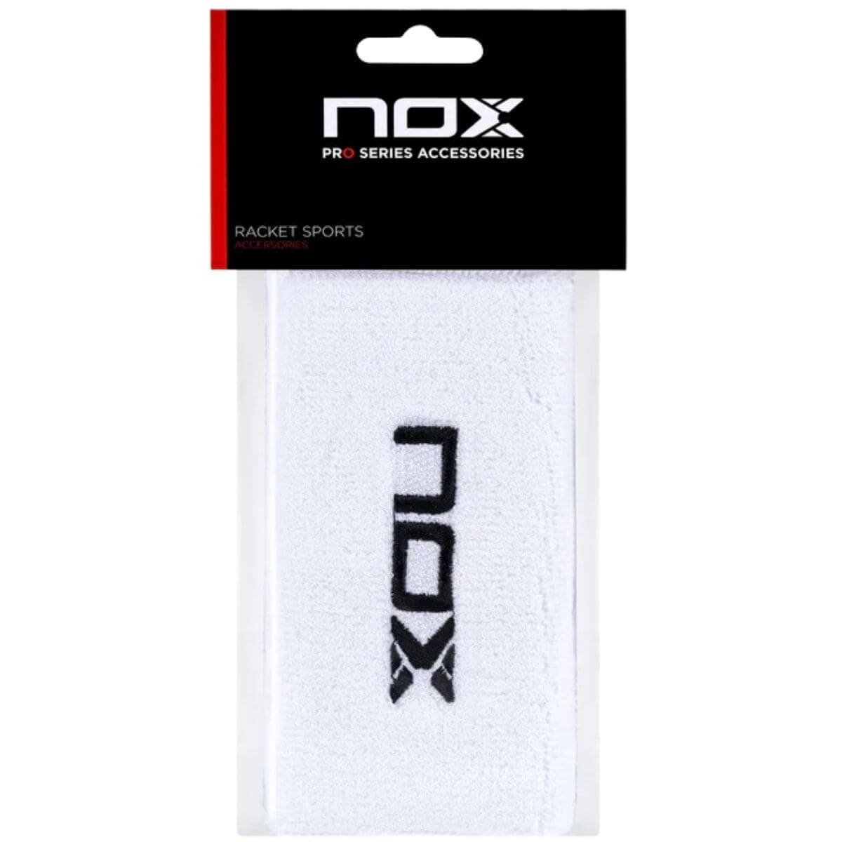 Muñequera Nox Larga Blanca Logo Negro X2 - Sur SportsAccesorios