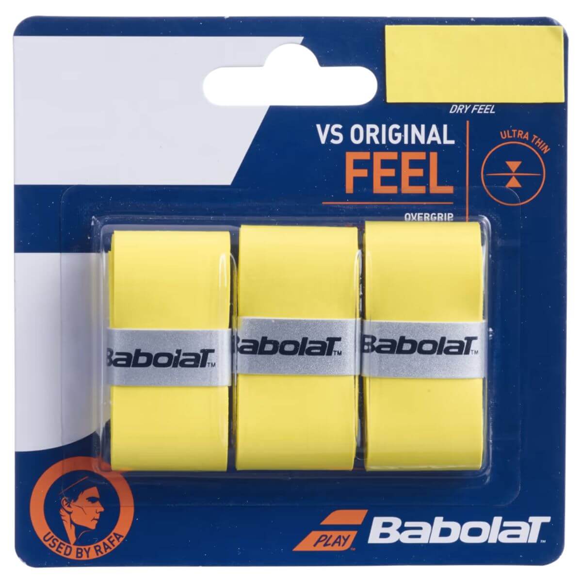 Overgrip Babolat Vs Original Feel Amarillo x3 - Sur SportsAccesorios