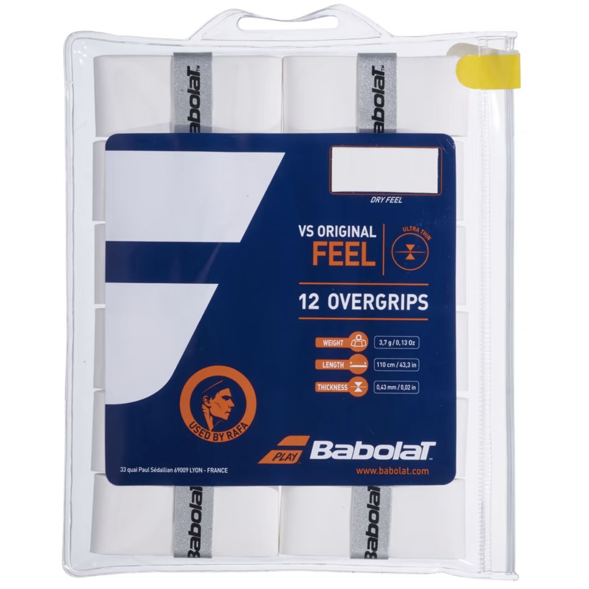 Overgrip Babolat Vs Original Feel Blanco X12 - Sur SportsAccesorios