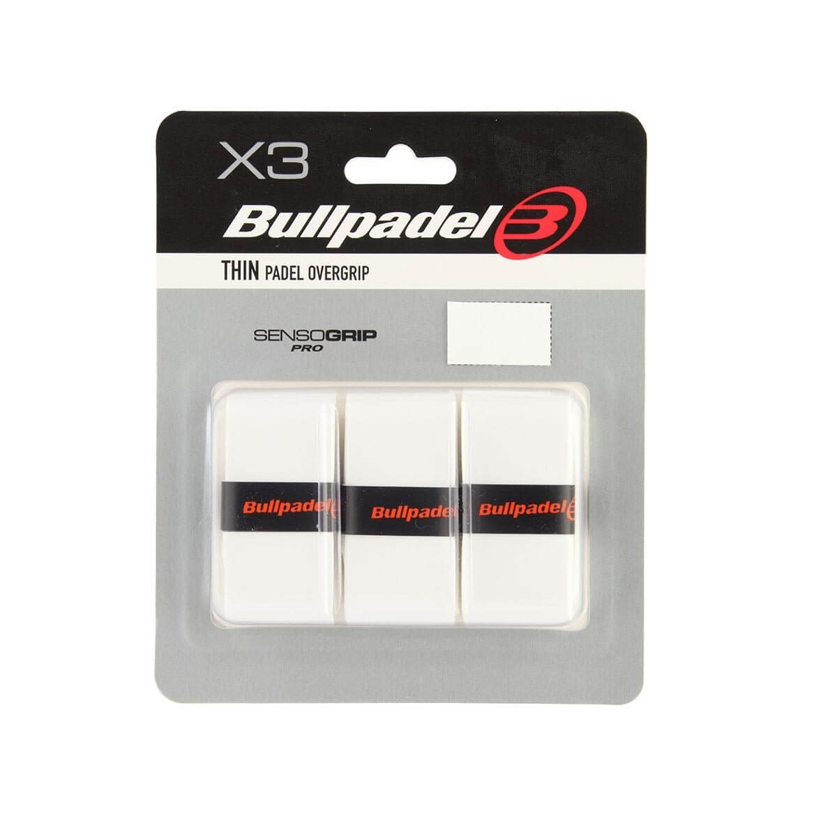 Overgrip Bullpadel Thin GB1603 Blanco X3 - Sur SportsAccesorios