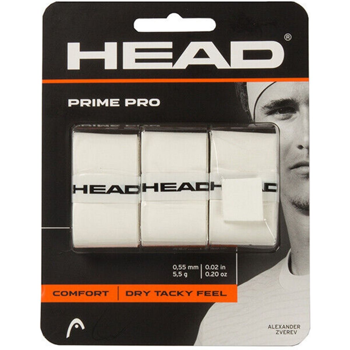 Overgrip Head Prime Pro Pack X3 Blanco - Sur SportsAccesorios