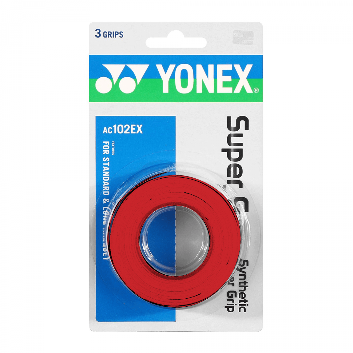 Overgrip Yonex Super Grap Rojo X3 - Sur SportsAccesorios